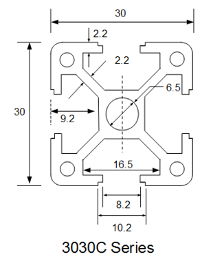 Alum Profile 3030C drawings